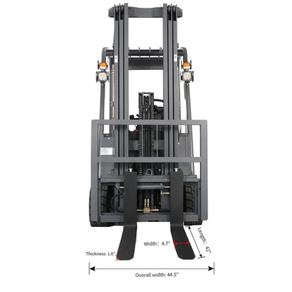 3 Wheels Lithium-ion Battery Forklift 4400lbs Cap. 220" Lifting A-4002