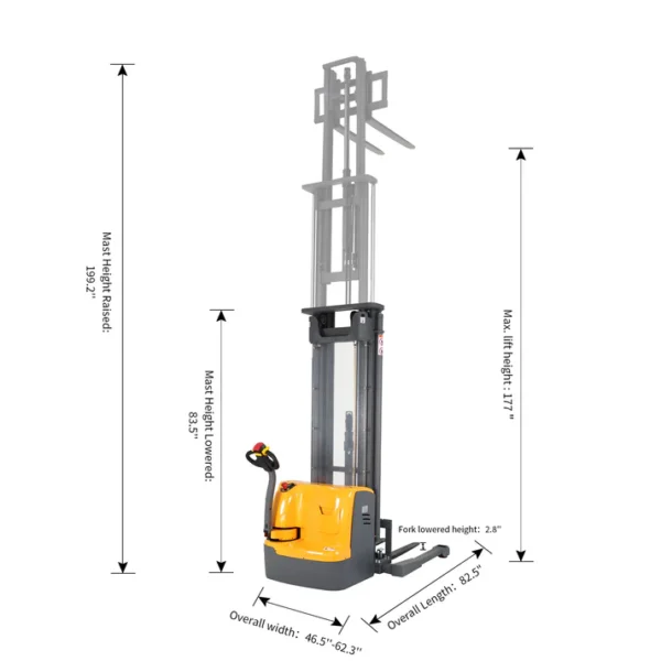 Powered Forklift Full Electric Walkie Stacker