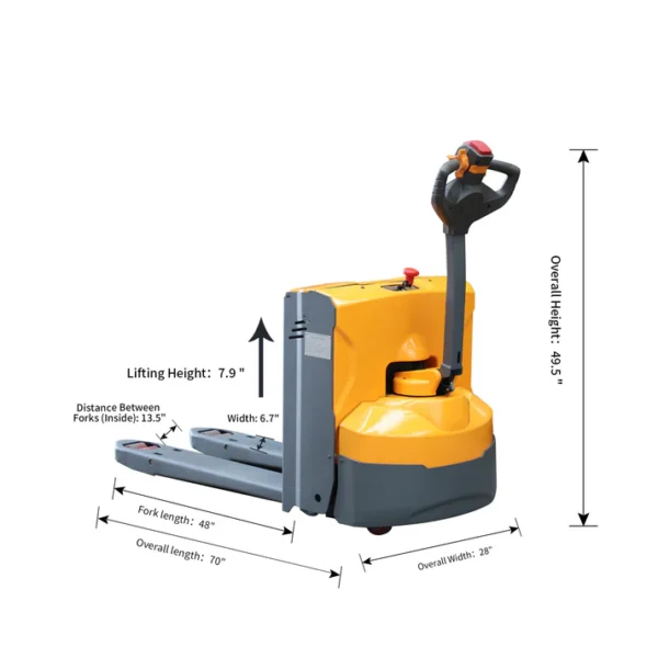 Electric Walkie Pallet Jack 4400lbs 48" x27" A-1023