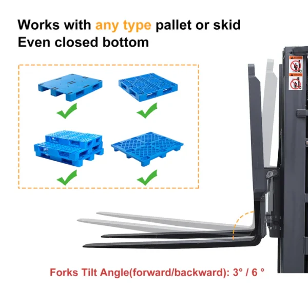 Counterbalanced Electric Stacker 3300lbs 177" High A-3032